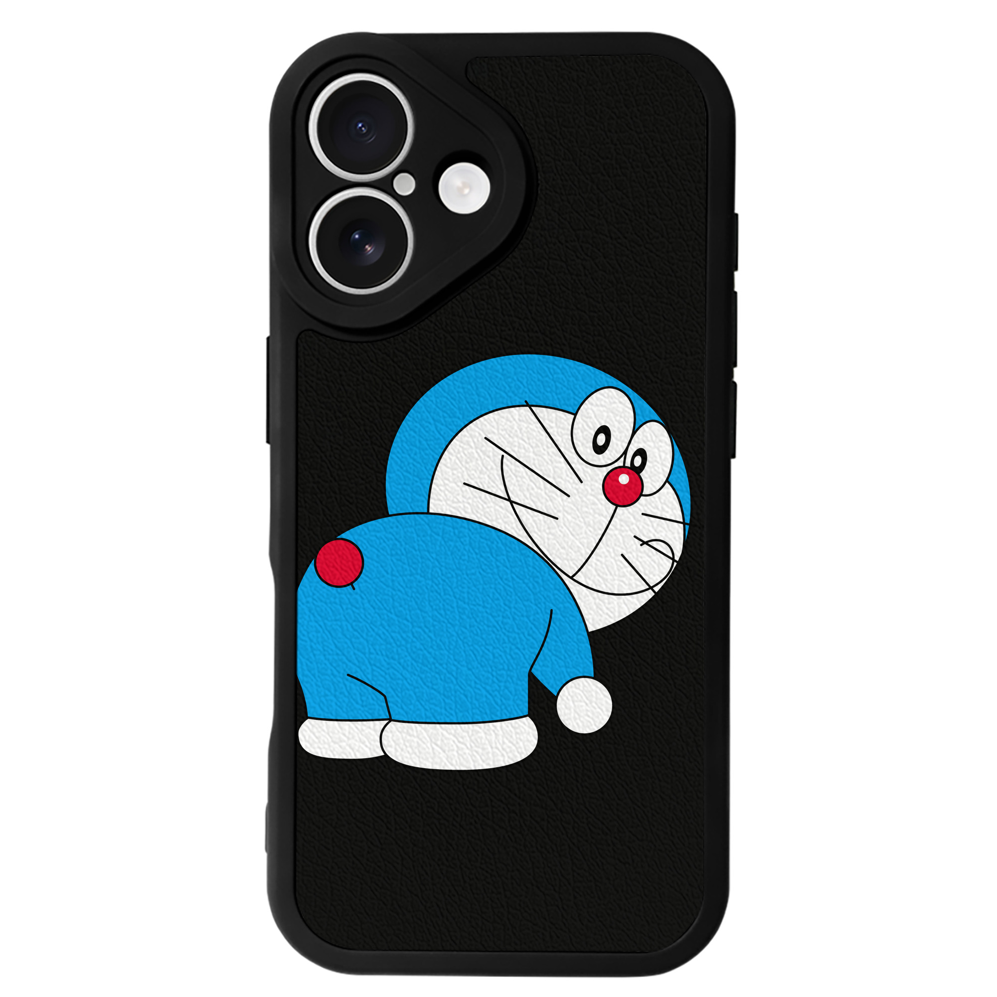 （画像用） ドラえもん Doraemon 【iPhone 16シリーズ対応】シリコンスマホケース（レザー調） 材質：シリコン
